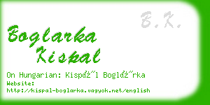 boglarka kispal business card